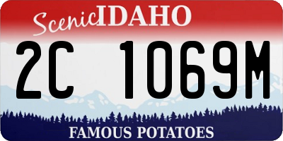 ID license plate 2C1069M