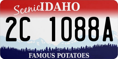 ID license plate 2C1088A