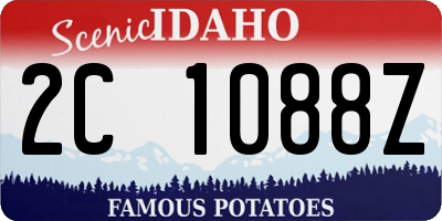 ID license plate 2C1088Z