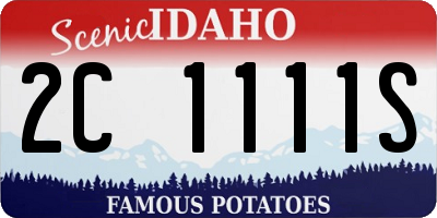 ID license plate 2C1111S