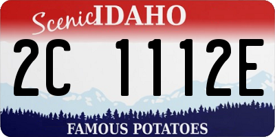 ID license plate 2C1112E