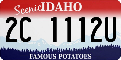 ID license plate 2C1112U