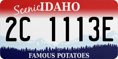 ID license plate 2C1113E