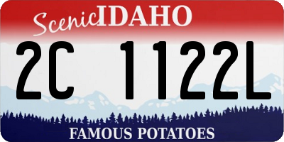 ID license plate 2C1122L