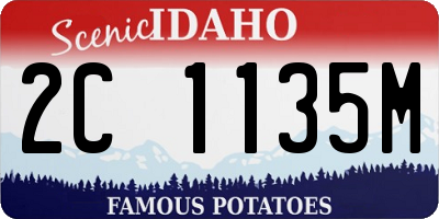 ID license plate 2C1135M