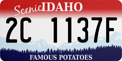 ID license plate 2C1137F