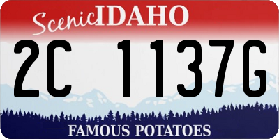 ID license plate 2C1137G