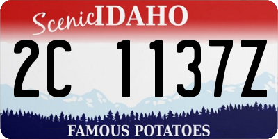 ID license plate 2C1137Z