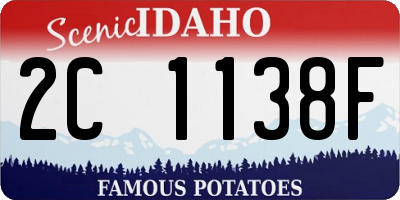 ID license plate 2C1138F