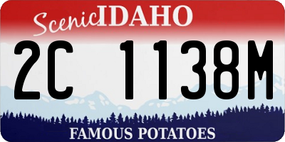 ID license plate 2C1138M