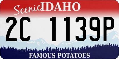 ID license plate 2C1139P