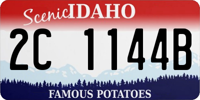 ID license plate 2C1144B