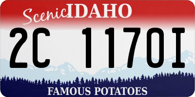 ID license plate 2C1170I
