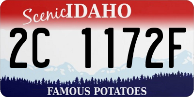 ID license plate 2C1172F