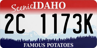 ID license plate 2C1173K
