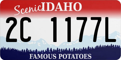ID license plate 2C1177L