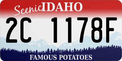 ID license plate 2C1178F