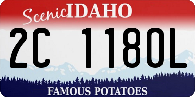 ID license plate 2C1180L