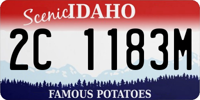 ID license plate 2C1183M