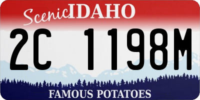 ID license plate 2C1198M