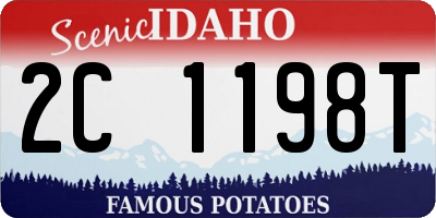 ID license plate 2C1198T