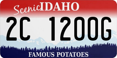 ID license plate 2C1200G
