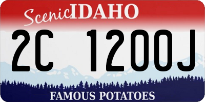 ID license plate 2C1200J