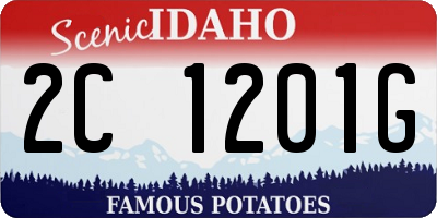 ID license plate 2C1201G