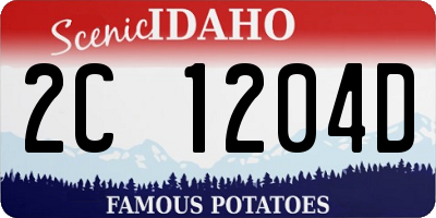 ID license plate 2C1204D
