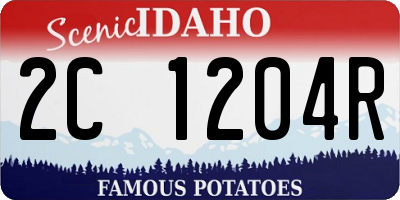 ID license plate 2C1204R