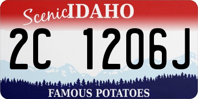 ID license plate 2C1206J