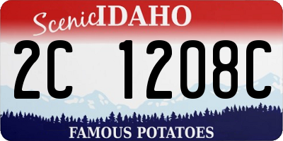 ID license plate 2C1208C
