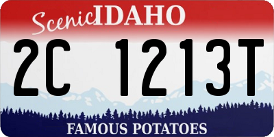 ID license plate 2C1213T
