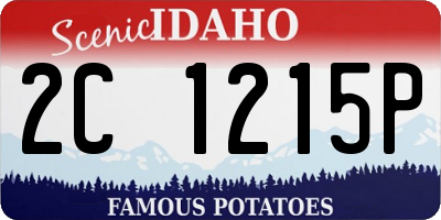 ID license plate 2C1215P