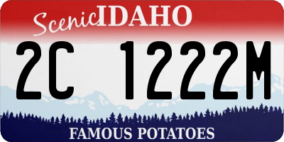 ID license plate 2C1222M