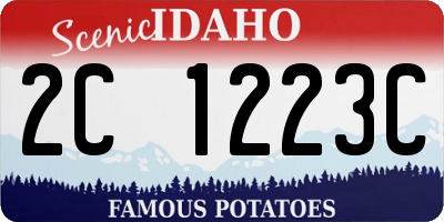 ID license plate 2C1223C