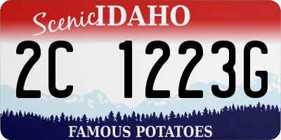 ID license plate 2C1223G