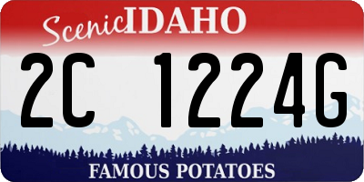 ID license plate 2C1224G