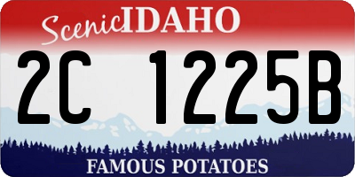ID license plate 2C1225B