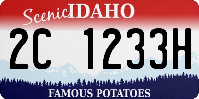 ID license plate 2C1233H