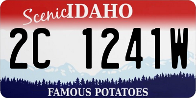 ID license plate 2C1241W