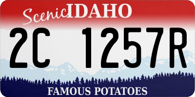 ID license plate 2C1257R
