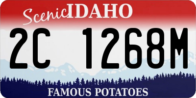 ID license plate 2C1268M