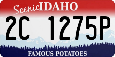 ID license plate 2C1275P