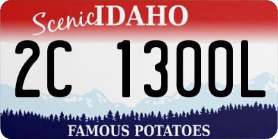 ID license plate 2C1300L
