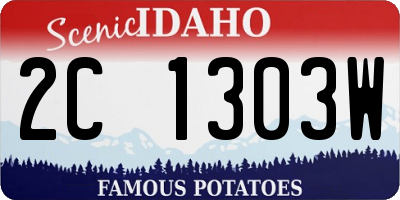 ID license plate 2C1303W