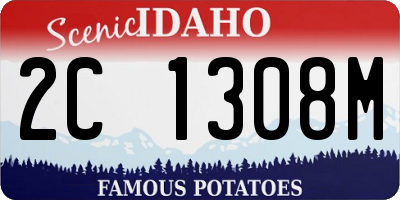 ID license plate 2C1308M