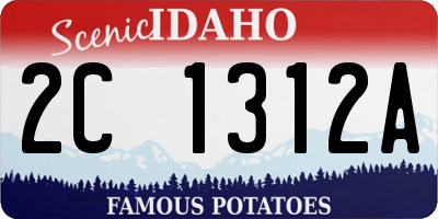ID license plate 2C1312A
