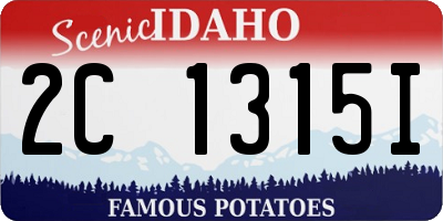 ID license plate 2C1315I