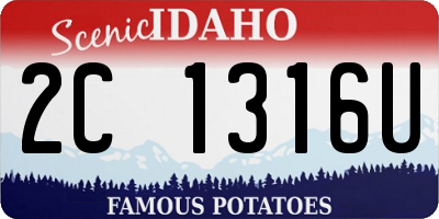 ID license plate 2C1316U
